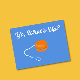 Carte Postale Yo What's Up Retro Yo-Yo Graphic