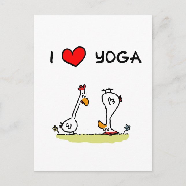 Carte Postale Yoga-Hühner (Devant)