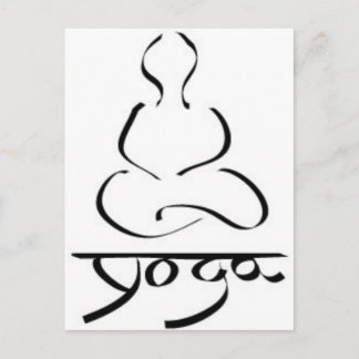 Carte Postale Yoga - Inde Hatha Hindouisme Prana Nouvel Âge Zen