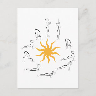 Carte Postale yoga sun salun