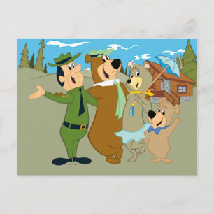 Carte Postale Yogi l'ours et ses amis vous souhaitent la bienven