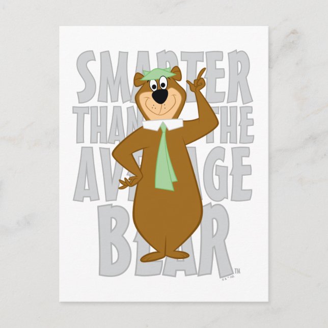 Carte Postale Yogi "Plus malin que le ours moyen" (Devant)