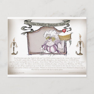 Carte Postale yolde tarte bakewell originale, tony fernandes