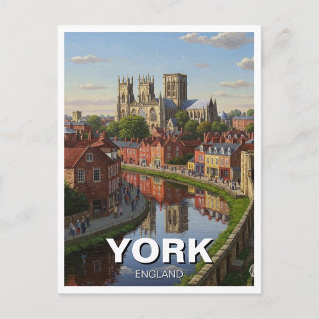 Carte Postale York Angleterre Travel (Devant)