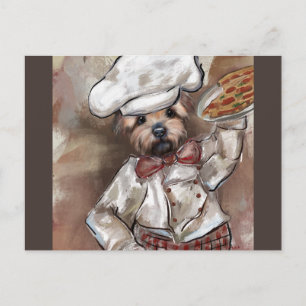Carte Postale Yorkie Chef