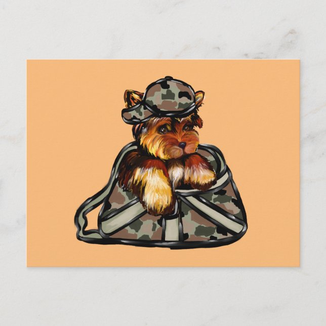 CARTE POSTALE YORKIE POO (Devant)