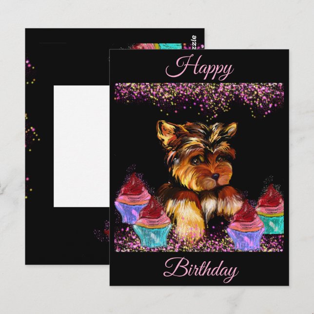 Carte Postale Yorkie Poo (Devant / Derrière)