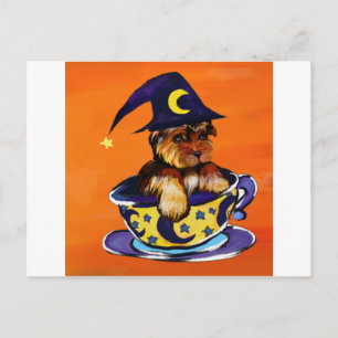 Carte Postale Yorkie Poo Halloween