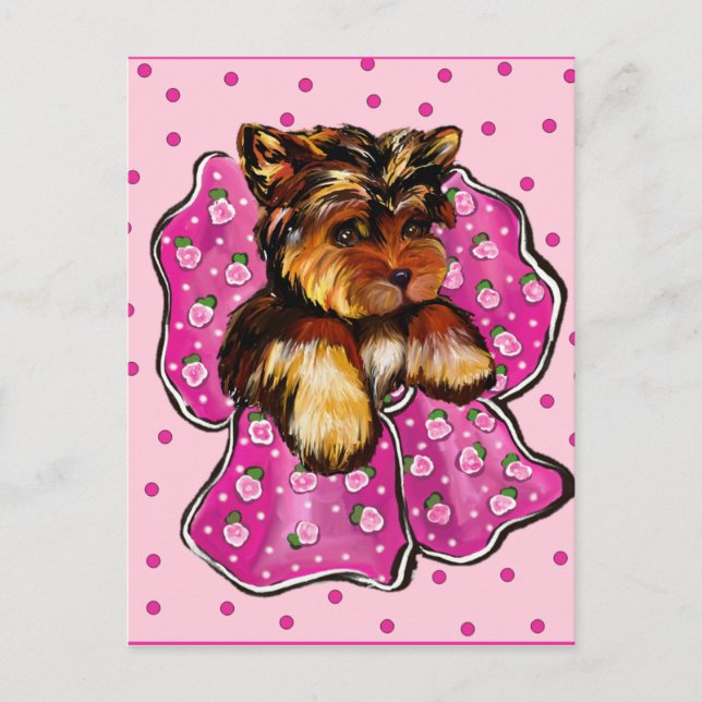 CARTE POSTALE YORKSHIRE TERRIER (Devant)