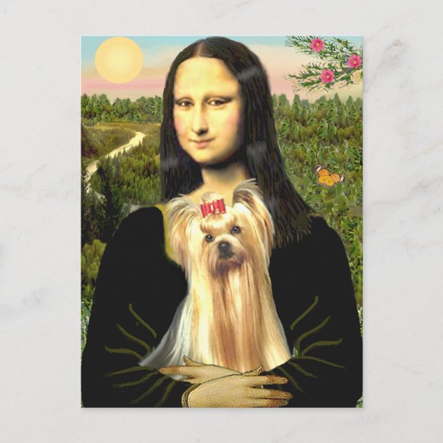 Carte Postale Yorkshire Terrier 1 - Mona Lisa (Devant)
