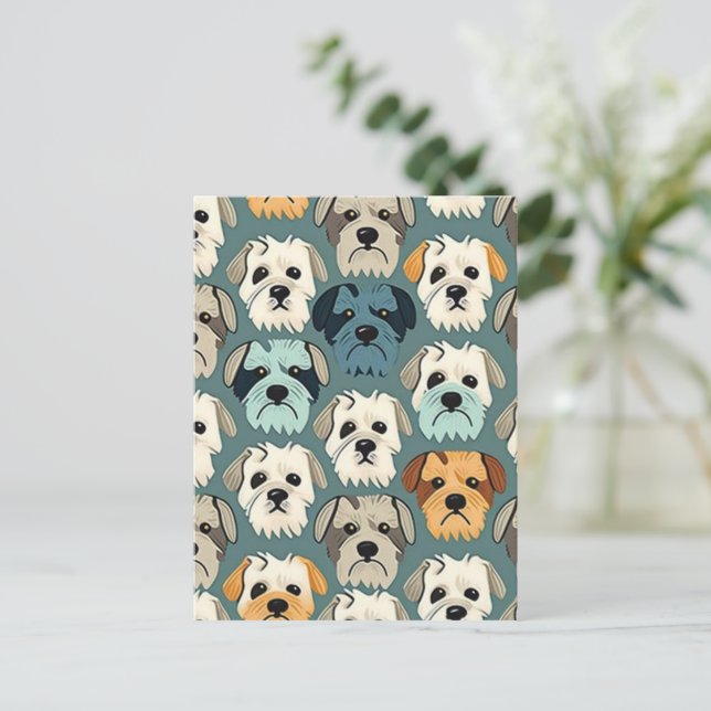 Carte Postale Yorkshire Terrier Motif (Debout devant)