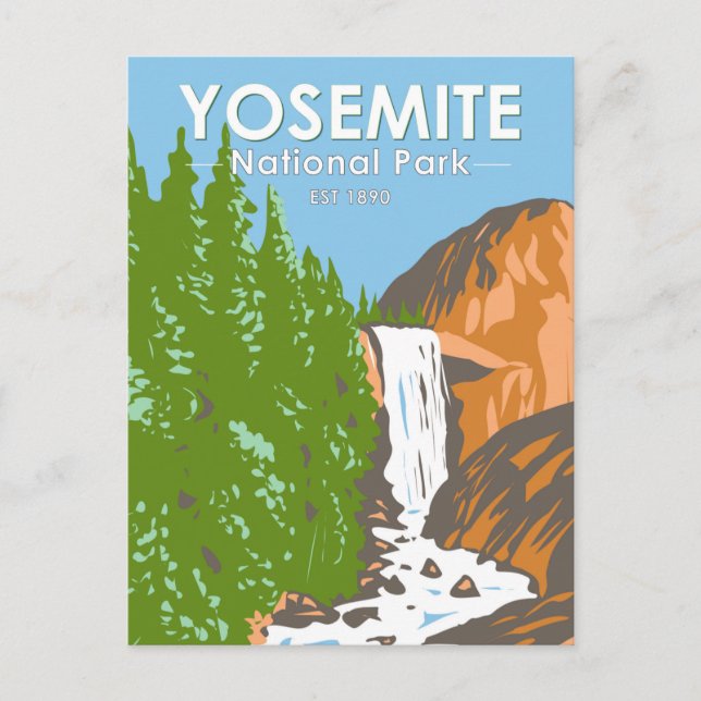 Carte Postale Yosemite National Park California Vernal Fall (Devant)