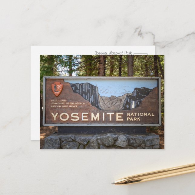 Carte Postale Yosemite National Park – Rustic Travel Photography (Devant/Arrière en situation)