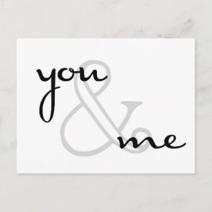 Carte Postale you and Mother white design love