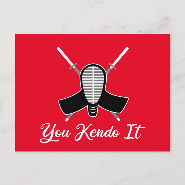 Carte Postale You Kendo It - drôle Kendo Aikido Pun Joke Graphic (Devant)