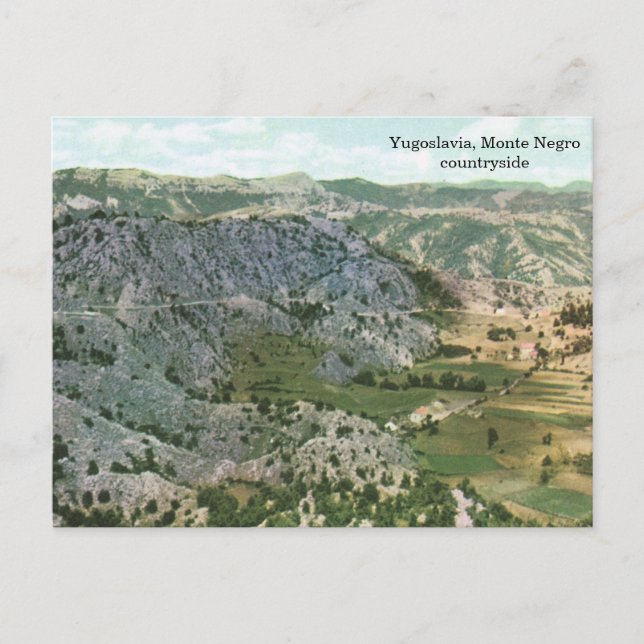 Carte Postale Yougoslavie, campagne du Monte Negro (Devant)