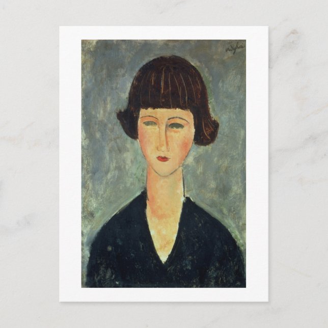 Carte Postale Young Brunette, 1917 (Devant)