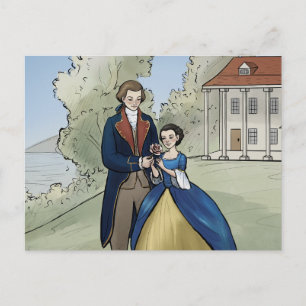 Carte Postale Young George et Martha Washington à Mount Vernon