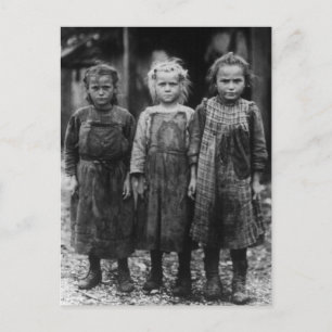 Carte Postale Young Girl Oyster Shuckers, début 1900