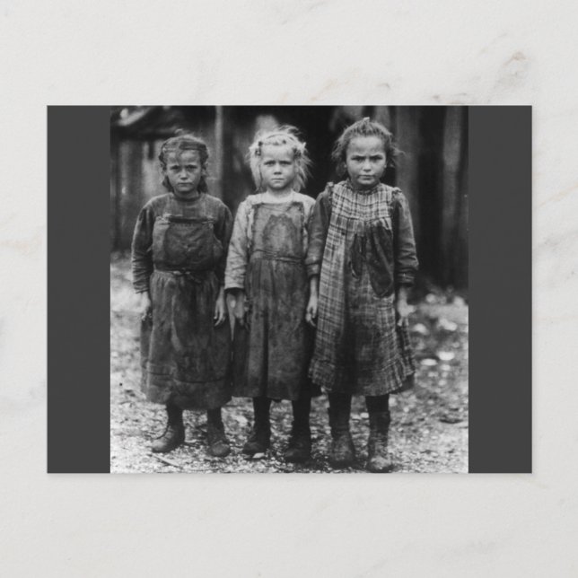 Carte Postale Young Girl Oyster Shuckers, début des années 1900 (Devant)