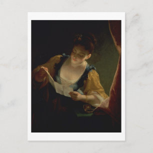 Carte Postale Young Woman Reading a Letter