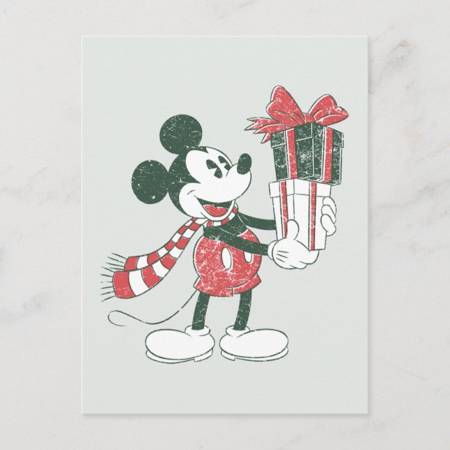 Carte Postale Yuletide Joy | Joyeux Noël Mickey (Devant)