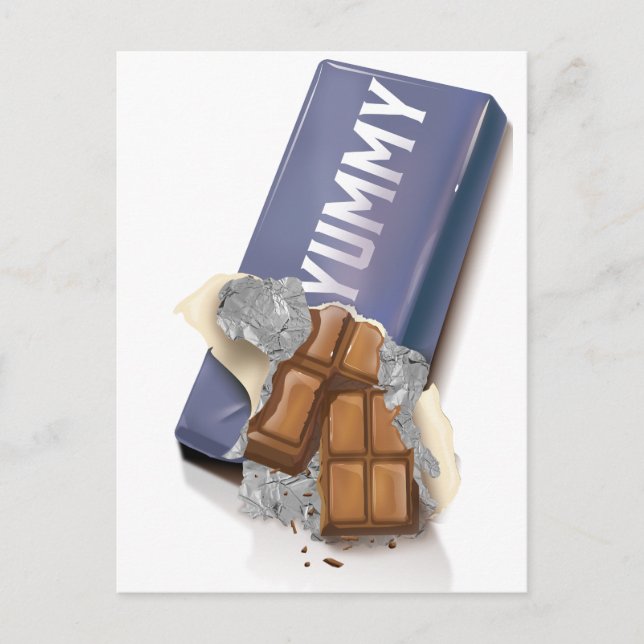 Carte Postale Yummy Chocolate Bar (Devant)
