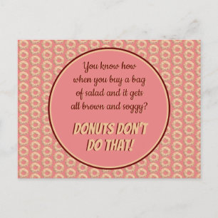 Carte Postale Yummy Pink Sprinkt Motif et citation drôle