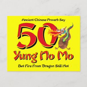 Carte Postale Yung No Mo 50th Birthday Postcard Invitation