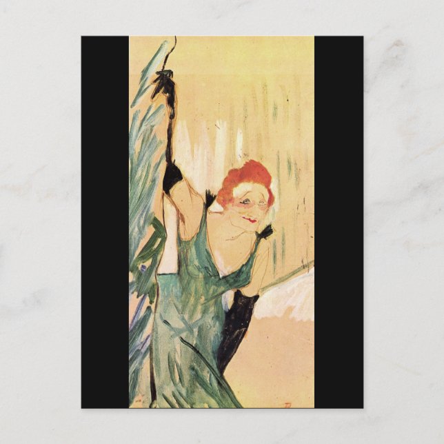 Carte Postale Yvette Guilbert, Henri de Toulouse-Lautrec (Devant)