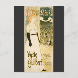 Carte Postale Yvette Guilbert par le théophile Alexandre Steinle