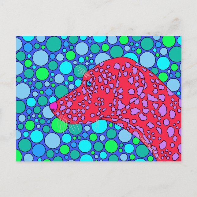 Carte postale Z Cute Dalmatien Pop Art (Devant)