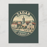 Zadar Croatie Illustration Insigne d'art de voyage