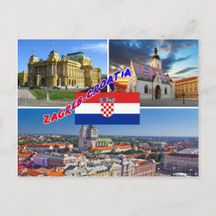 Carte Postale Zagreb Croatie