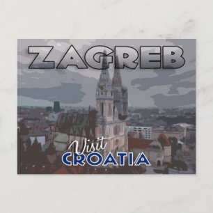 Carte Postale Zagreb, Visite Croatie