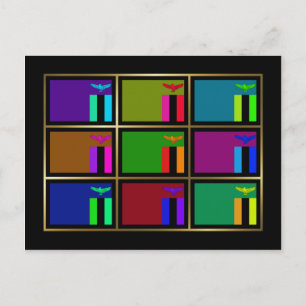 Carte postale Zambie Multihue Flags