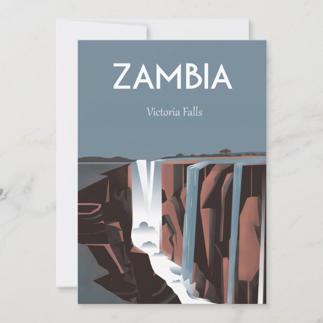 Carte postale Zambie voyage afrique imprimé poster (Devant)