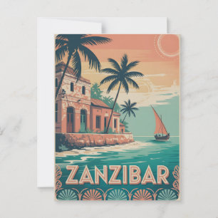 Carte Postale Zanzibar vintage