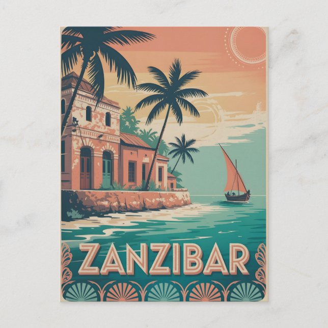 Carte Postale Zanzibar vintage (Devant)