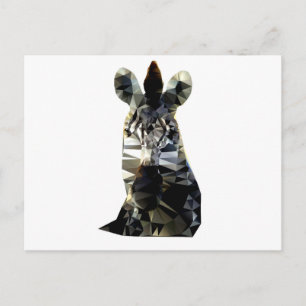 Carte Postale Zebra Head African Animal Low Poly