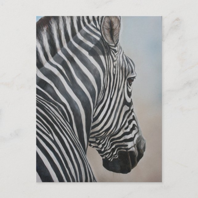 Carte postale Zebra Look Wildlife Art (Devant)