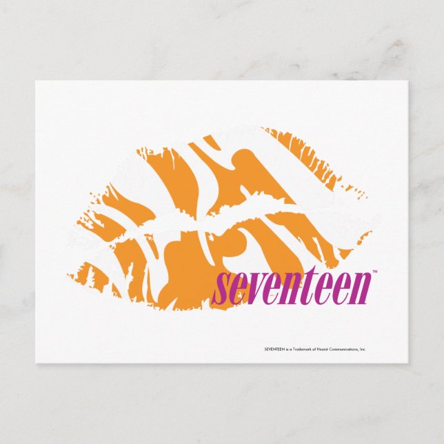 Carte Postale Zebra Orange (Devant)