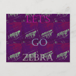 Carte Postale Zebra Print Décor : Un design amusant