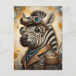 Carte Postale Zebra Steampunk