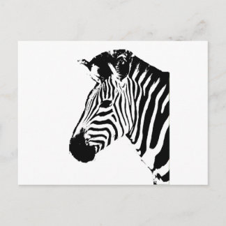 Carte Postale Zebra Stencil