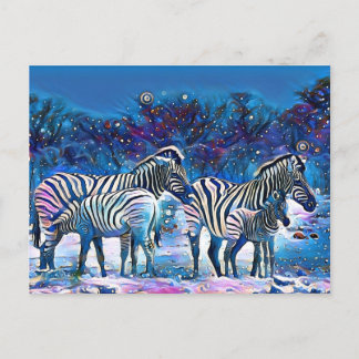 Carte Postale Zèbre afrique namibie nature