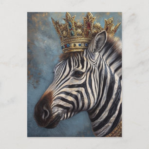 Carte Postale Zèbre dans une couronne