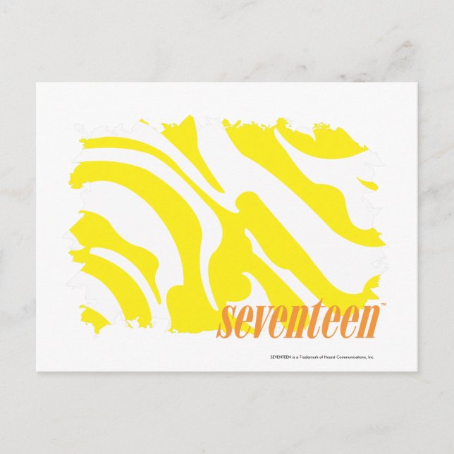 Carte Postale Zèbre Jaune 2 (Devant)
