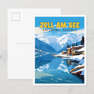 Carte Postale Zell Am See Autriche illustration de voyage vintag