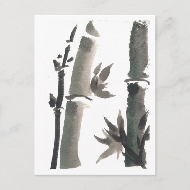 Carte postale Zen Bamboo Art (Devant)